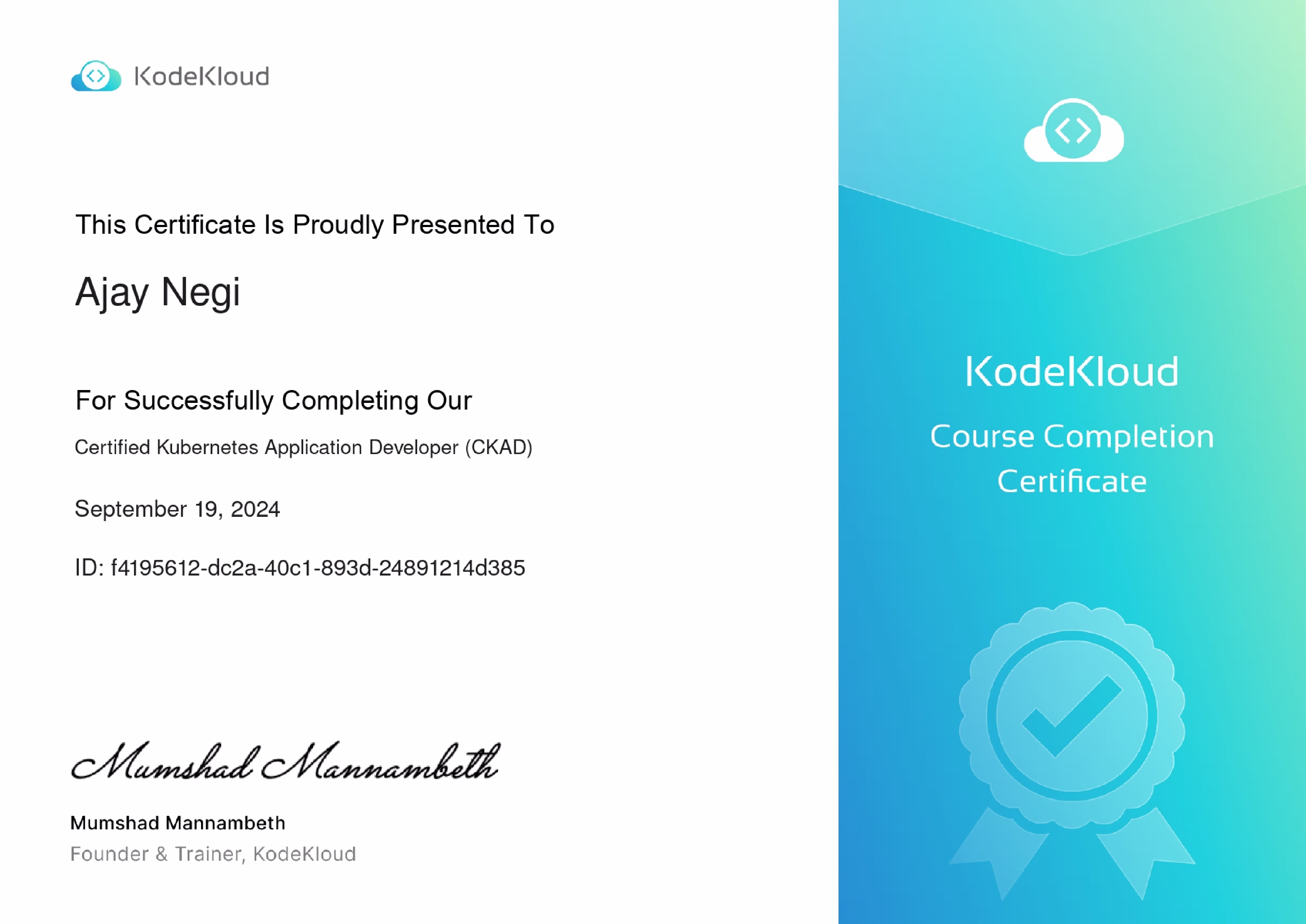 Certified Kubernetes Application Developer - CKAD
